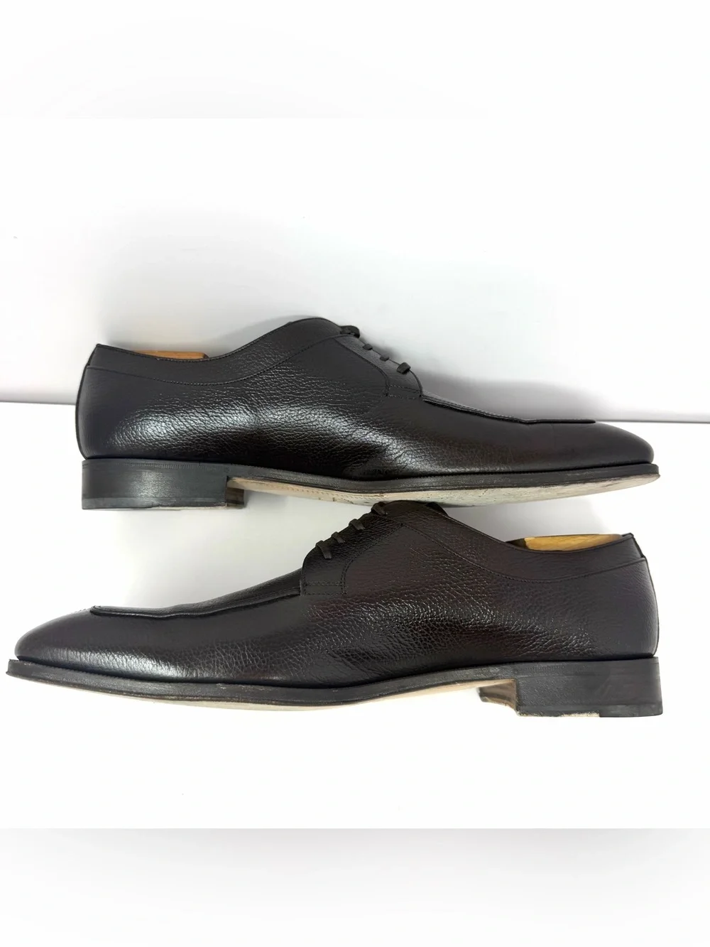 Men's Classic Brown Leather Dress Shoes - Lace-Up Oxford